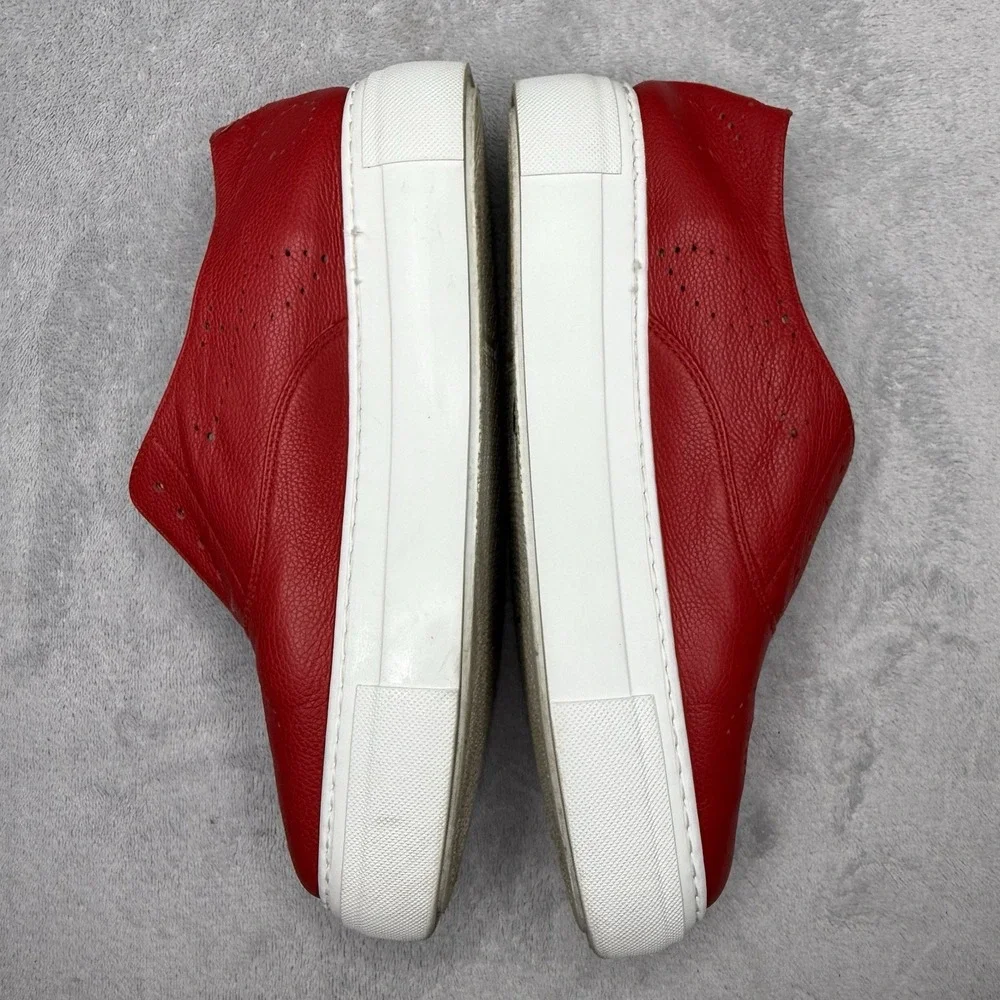 Fratelli Rossetti Hobo Sport Women's 38 Red Leather Platform Slip On Sneakers - Picture 5 of 9